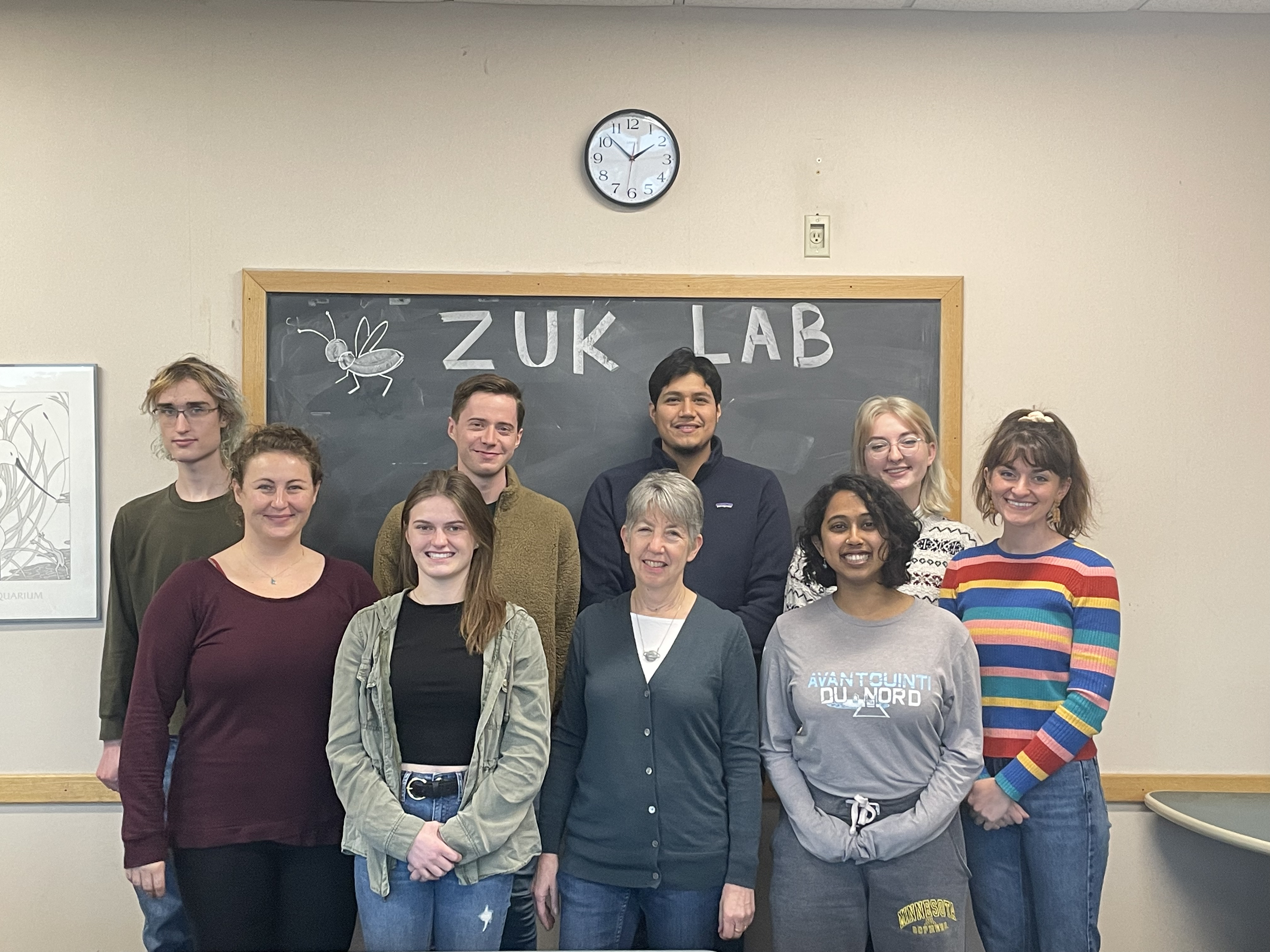 Holiday photo of the Zuk lab 